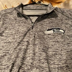 Seattle Seahawks Gray Quarter-Zip Pullover